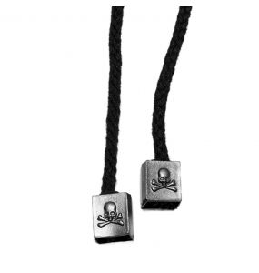 Ceinture Corset Entrelacée 'Magena' en Sergé Noir