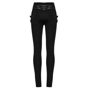 Legging Plissé 3D 'Punk Decadent' Noir