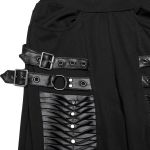 Legging Plissé 3D 'Punk Decadent' Noir