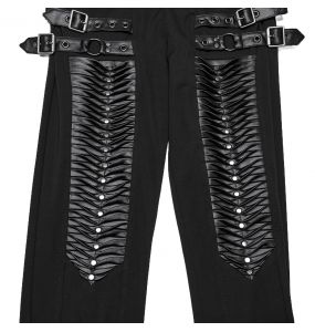 Legging Plissé 3D 'Punk Decadent' Noir