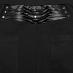 Legging Plissé 3D 'Punk Decadent' Noir