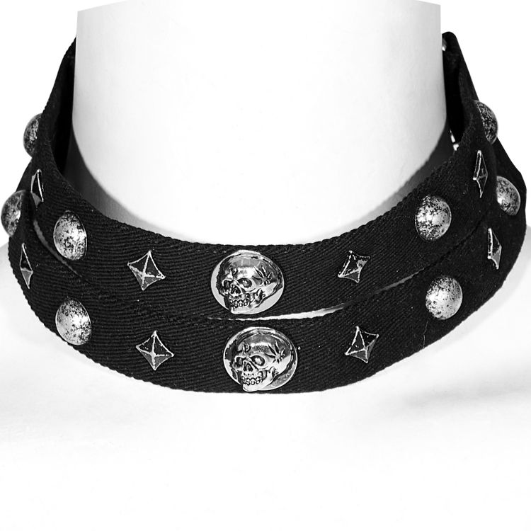 Choker 'Punk Rivet' Noir