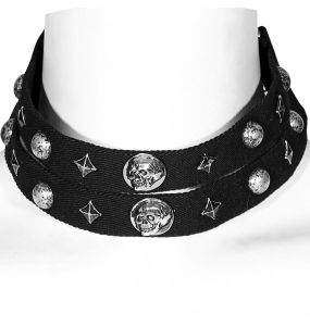 Choker 'Punk Rivet' Noir