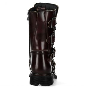 Burgundy Leather New Rock Comfort Light Boots