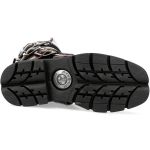 Bottes New Rock Comfort Light en Cuir Bordeaux