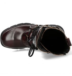 Burgundy Leather New Rock Comfort Light Boots