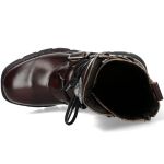 Burgundy Leather New Rock Comfort Light Boots