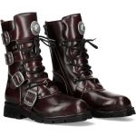 Bottes New Rock Comfort Light en Cuir Bordeaux