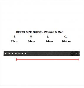 Ceinture New Rock avec Boucle en Cuir Python Noir