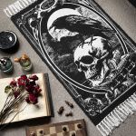 Black 'Poe's Raven' Rug