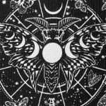Tapis 'Lunar Moth' Noir