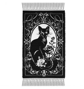 Black 'The Philosopher's Familiar' Rug