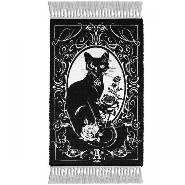 Black 'The Philosopher's Familiar' Rug