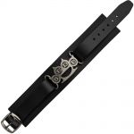 Bracelet '5FDP' en Cuir Noir