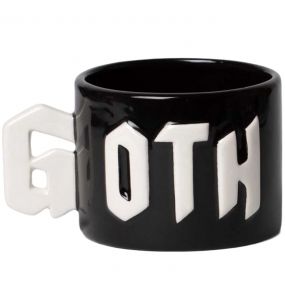 Porcelain 'Goth Statement' Mug with "G" Handle Shaped