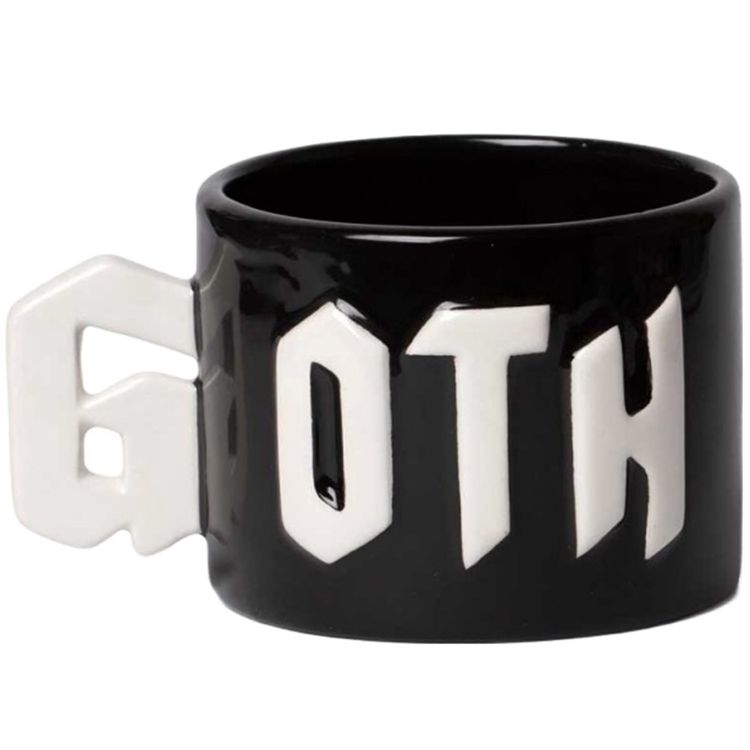 Porcelain 'Goth Statement' Mug with "G" Handle Shaped