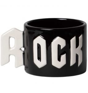 Porcelain 'Rock Statement' Mug with "R" Handle Shaped
