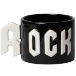Porcelain 'Rock Statement' Mug with "R" Handle Shaped