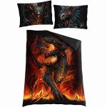 Parure de Lit Single 'Dragonis' avec Taies d'Oreillers