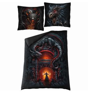 Parure de Lit Single 'Dragonis' avec Taies d'Oreillers