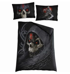Parure de Lit Single 'Dark Death' avec Taies d'Oreillers
