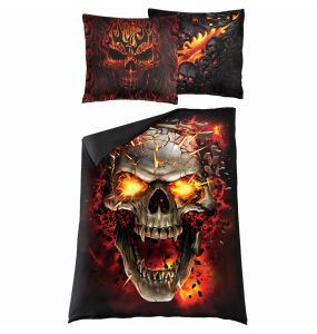 Parure de Lit Single 'Skull Blast' avec Taies d'Oreillers