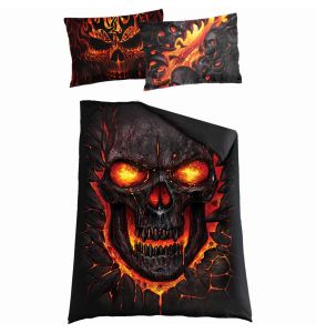 Parure de Lit Single 'Skull Blast' avec Taies d'Oreillers