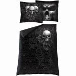 Parure de Lit Single 'Skull Scroll' avec Taies d'Oreillers