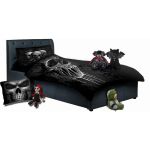 Parure de Lit Single 'Skull Scroll' avec Taies d'Oreillers