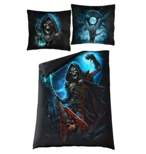 Parure de Lit Single 'Grim Rocker' avec Taies d'Oreillers
