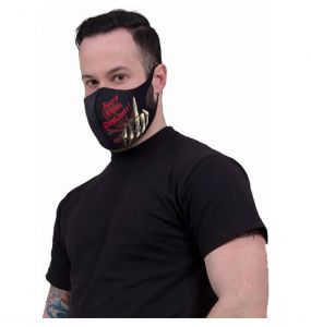 copy ofBlack 'Tribal Flames' Face Mask