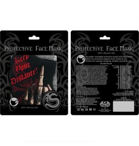 copy ofBlack 'Tribal Flames' Face Mask