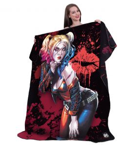 Couverture Polaire 'Harley Quinn' Imprimée Recto-Verso