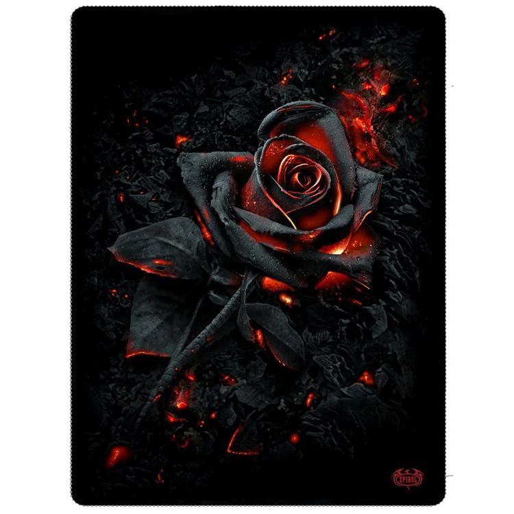 Fleece Blanket 'Burnt Rose' with Double Sided Print