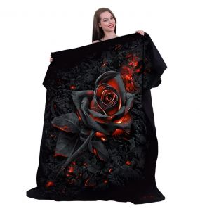Fleece Blanket 'Burnt Rose' with Double Sided Print