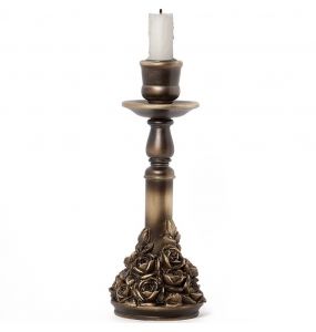 Golden Rose Garden Candlestick