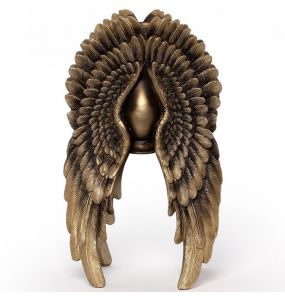 Golden Angel Wing Candle Holder