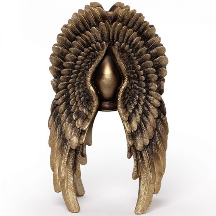 Golden Angel Wing Candle Holder