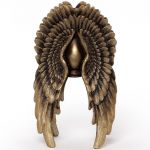 Golden Angel Wing Candle Holder