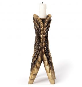 Bougeoir 'Angel Wing' Doré