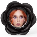 Black Night Rose Photo Frame