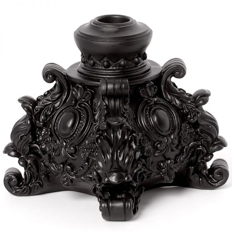 Black Rococo Candlestick