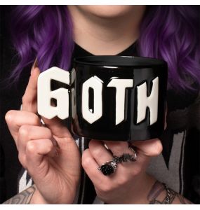 Mug 'Goth Statement' en Porcelaine avec Anse en Forme de G