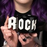 Porcelain 'Rock Statement' Mug with "R" Handle Shaped