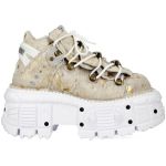 Golden and White New Rock Metallic Shoes