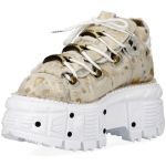 Chaussures New Rock Metallic Dorées et Blanches