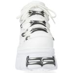 White Leather New Rock Metallic Shoes