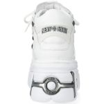 White Leather New Rock Metallic Shoes