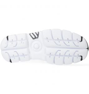 White Leather New Rock Metallic Shoes