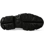 Chaussures New Rock Metallic Fire en Cuir Noir